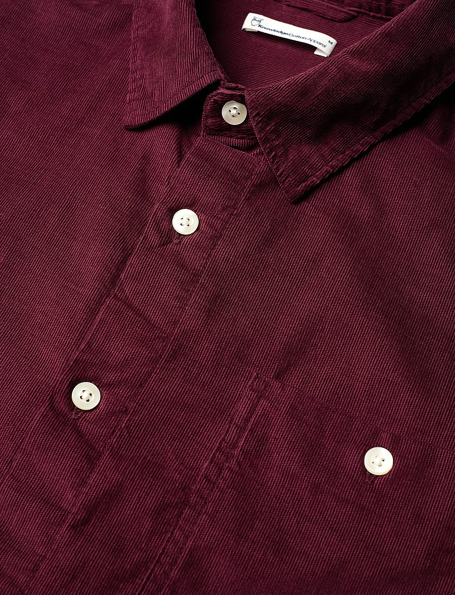 Knowledge Cotton Apparel - Dune regular corduroy shirt - velvet särgid - fig - 3
