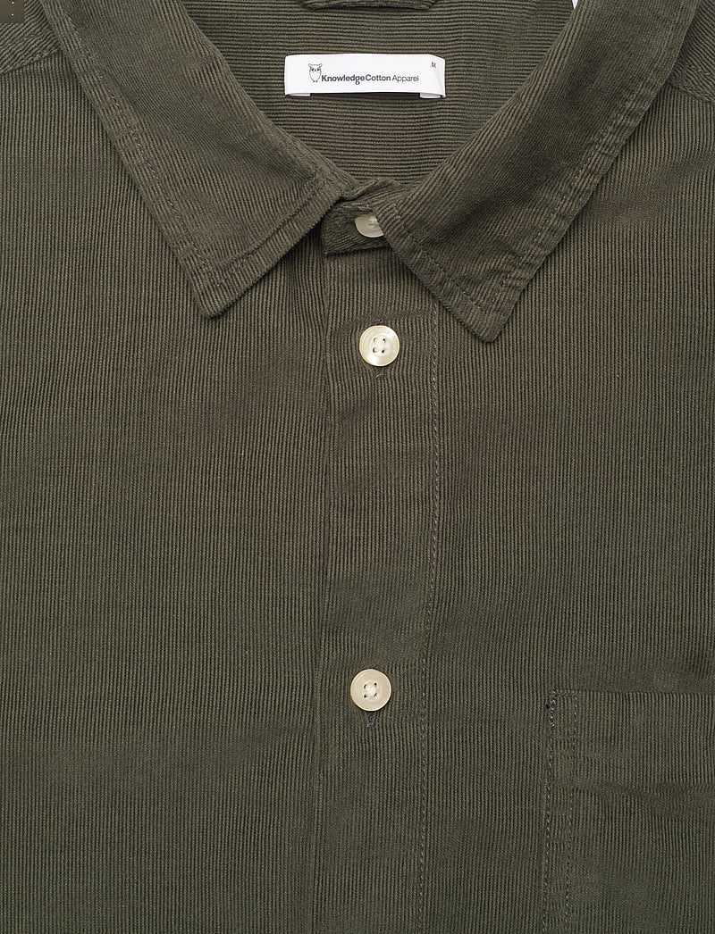Knowledge Cotton Apparel - Organic Cotton Corduroy Shirt GOTS - corduroy shirts - forrest night - 5