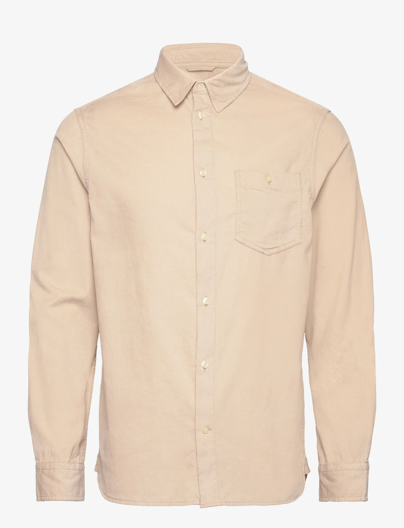 Knowledge Cotton Apparel - Regular fit corduroy shirt - GOTS/V - basic krekli - light feather gray - 0