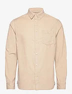 Regular fit corduroy shirt - GOTS/V - LIGHT FEATHER GRAY