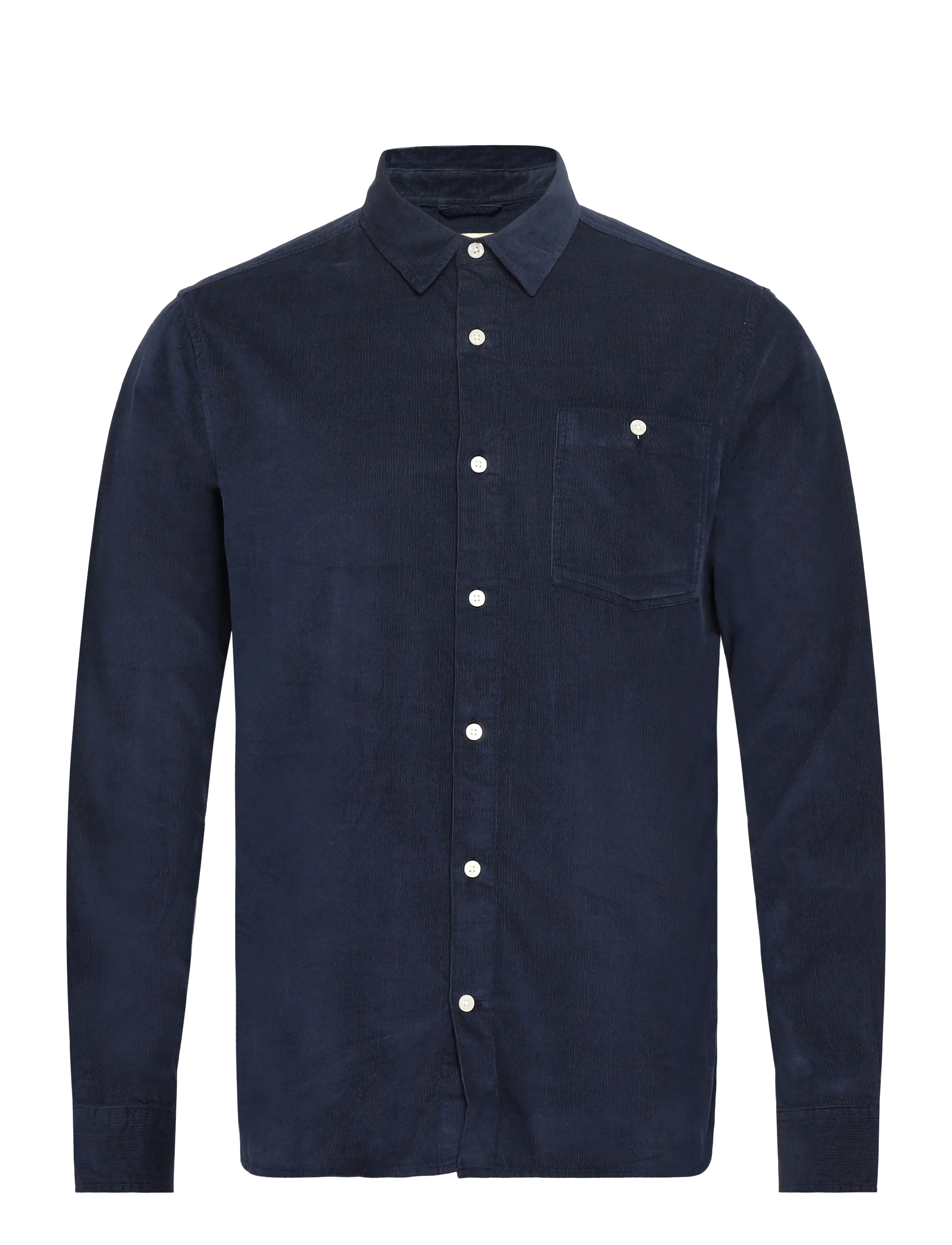 Knowledge Cotton Apparel Dune regular corduroy shirt - Corduroy shirts - NIGHT SKY / navy