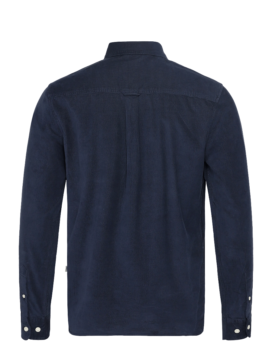 Knowledge Cotton Apparel - Dune regular corduroy shirt - corduroy shirts - night sky - 1