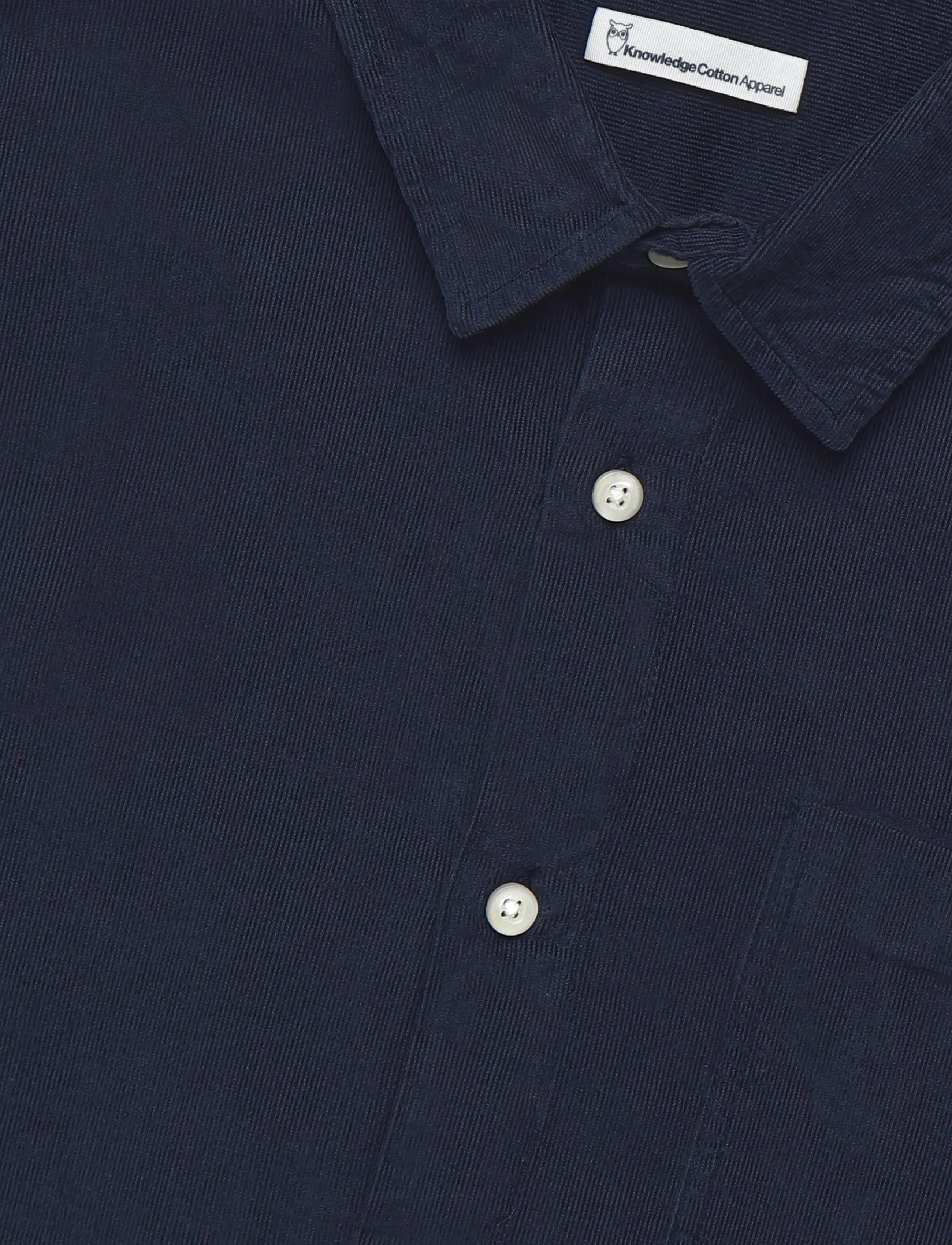 Knowledge Cotton Apparel - Dune regular corduroy shirt - corduroy shirts - night sky - 2