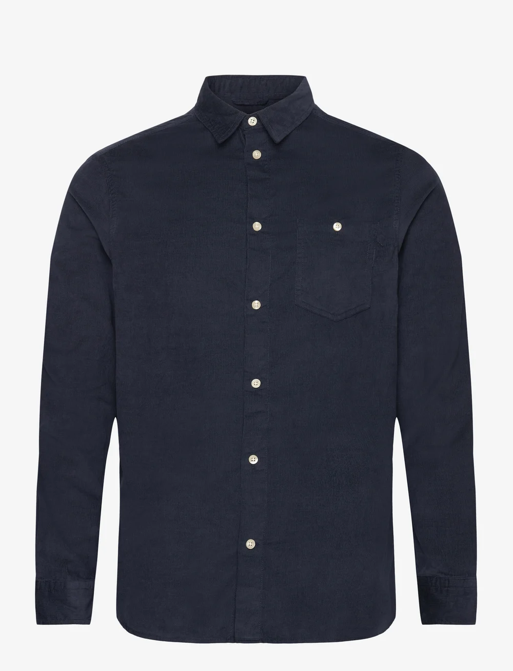 Knowledge Cotton Apparel - Organic Cotton Corduroy Shirt GOTS - corduroy shirts - total eclipse - 1