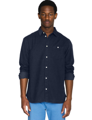 Knowledge Cotton Apparel - Regular fit corduroy shirt - GOTS/V - tavalised t-särgid - total eclipse - 2