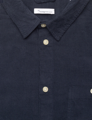 Knowledge Cotton Apparel - Regular fit corduroy shirt - GOTS/V - basic shirts - total eclipse - 5