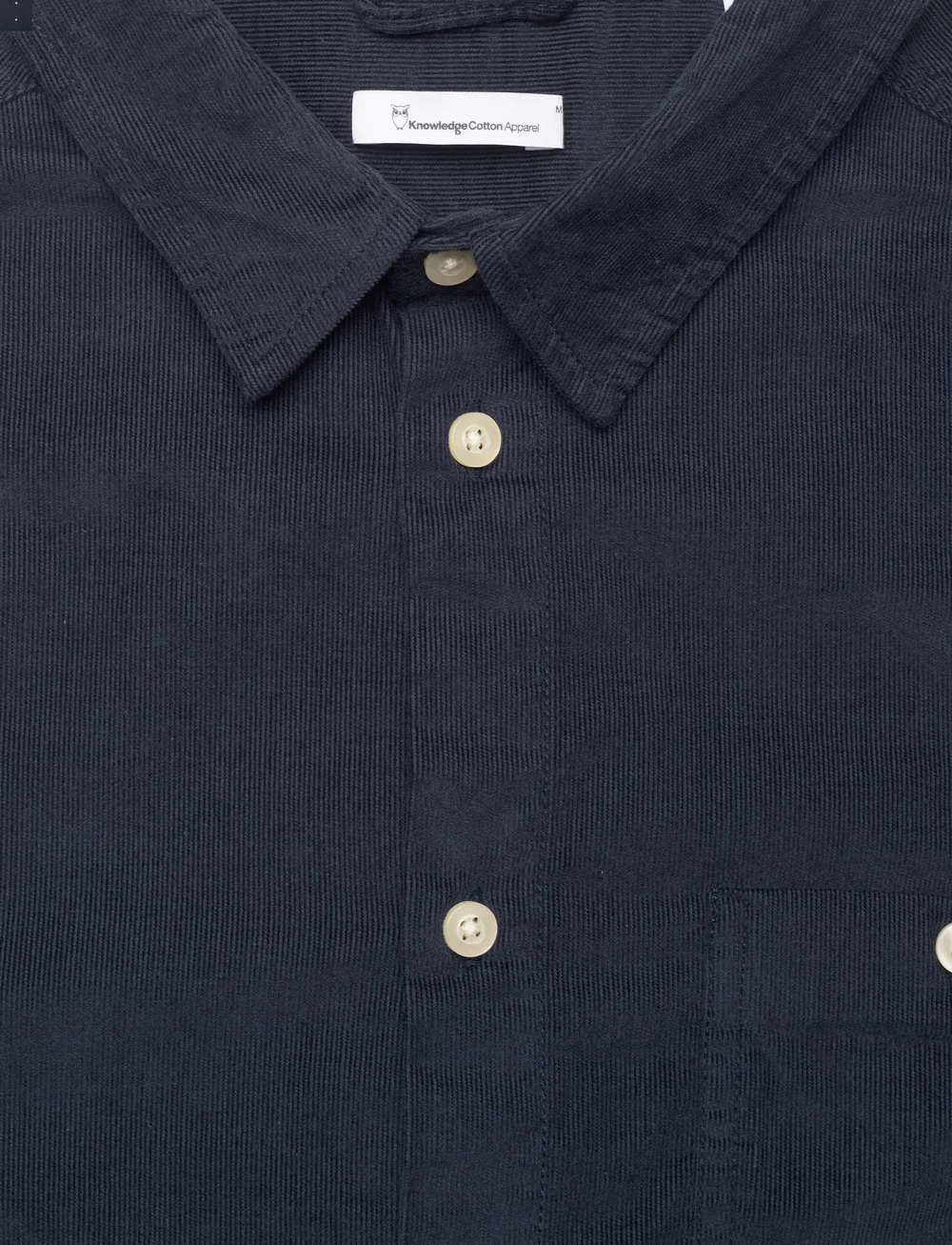 Knowledge Cotton Apparel - Organic Cotton Corduroy Shirt GOTS - corduroy shirts - total eclipse - 5