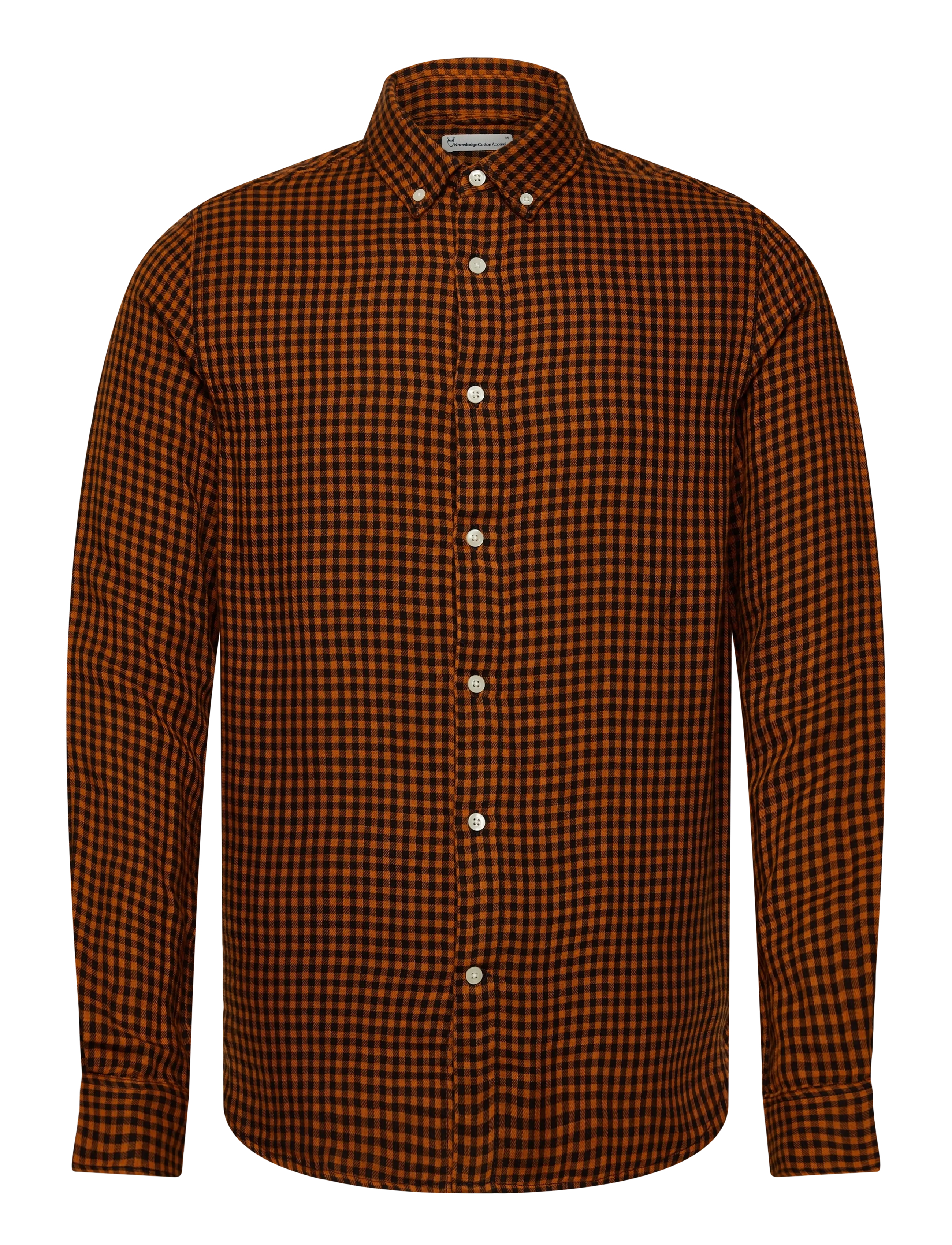Knowledge Cotton Apparel Organic Checked Shirt Gots, XL, Shirts, Braun - Checkered Shirt, Männerswear