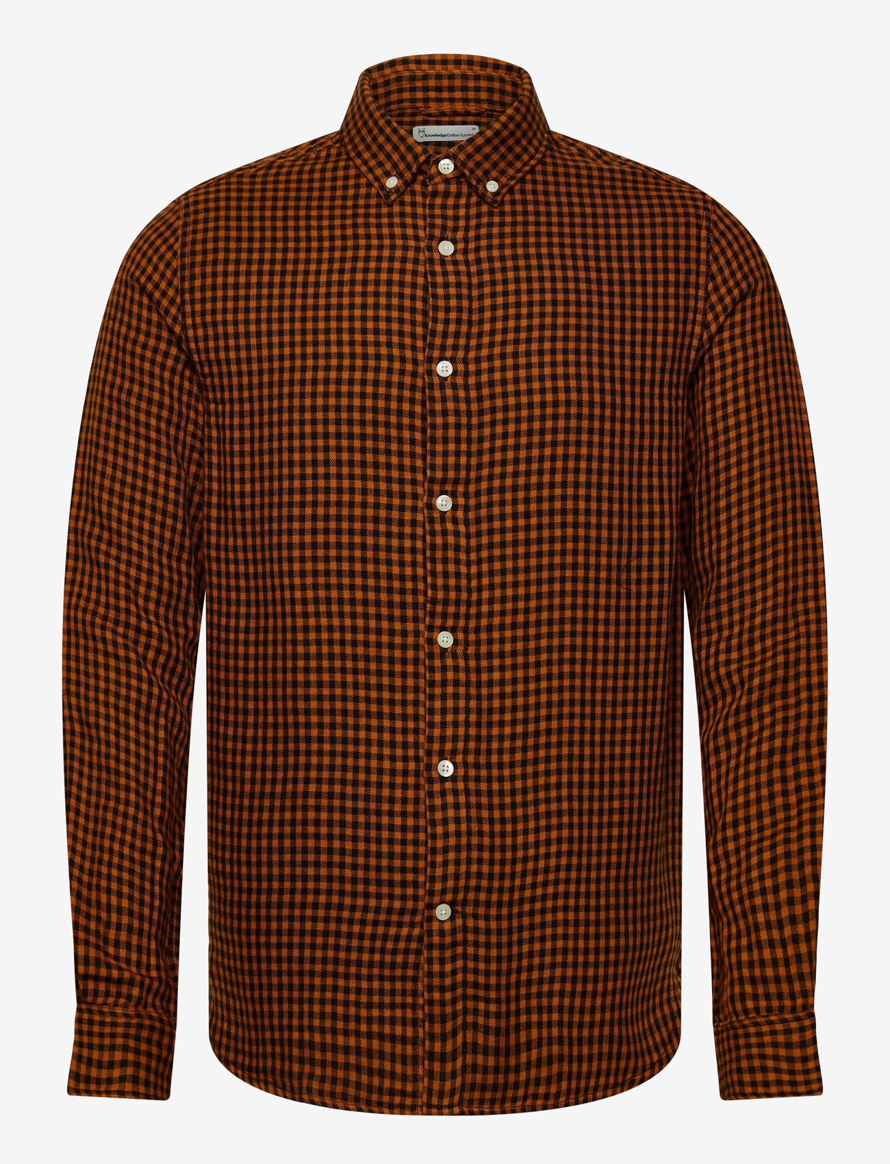 Knowledge Cotton Apparel - Organic Cotton Checked Shirt GOTS - rutiga skjortor - dark brown check - 0