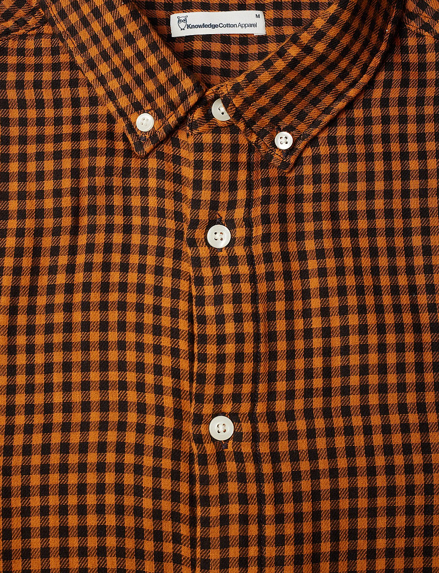 Knowledge Cotton Apparel - Organic Cotton Checked Shirt GOTS - ruudulised särgid - dark brown check - 2