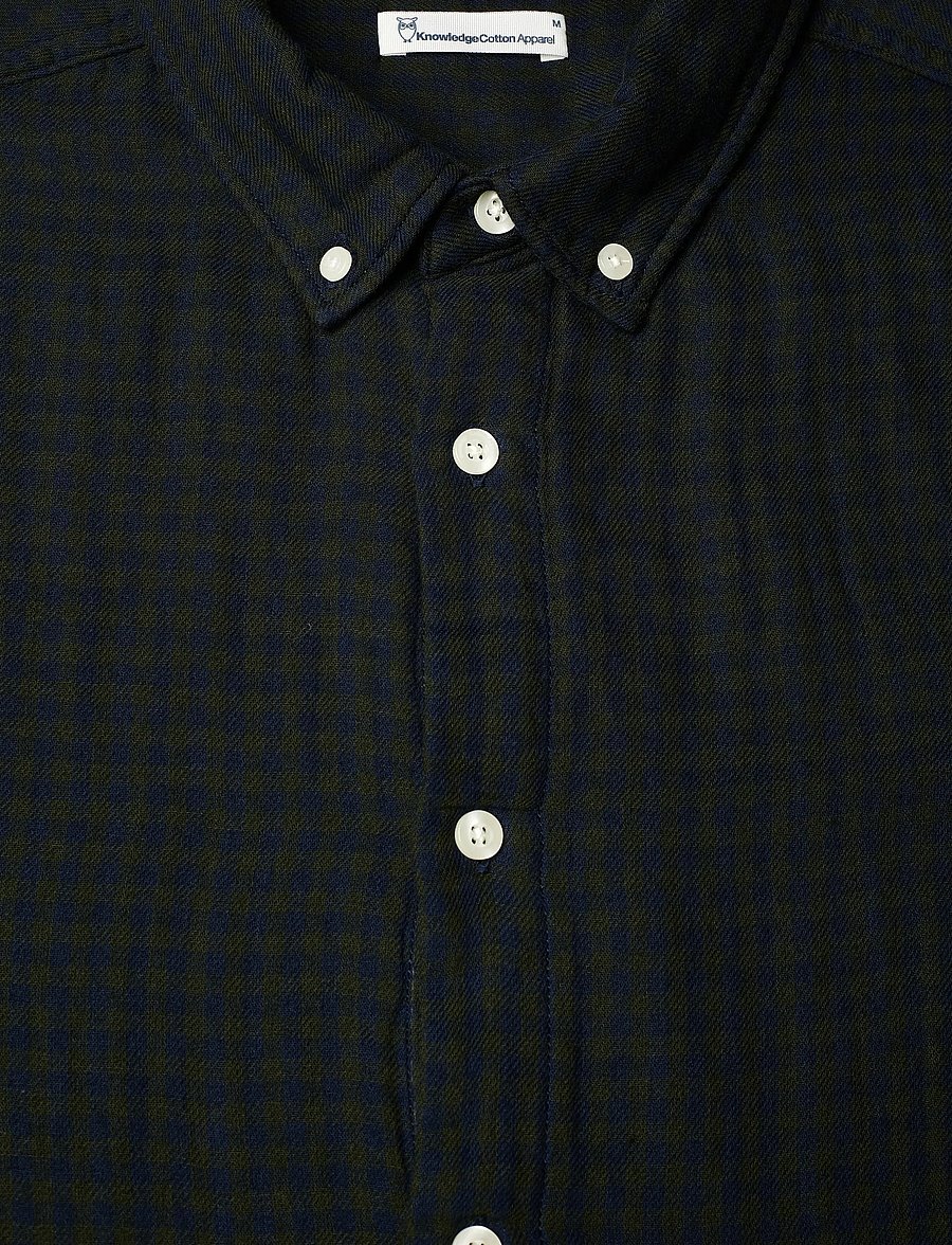 Knowledge Cotton Apparel - Organic Cotton Checked Shirt GOTS - karierte hemden - green check - 2