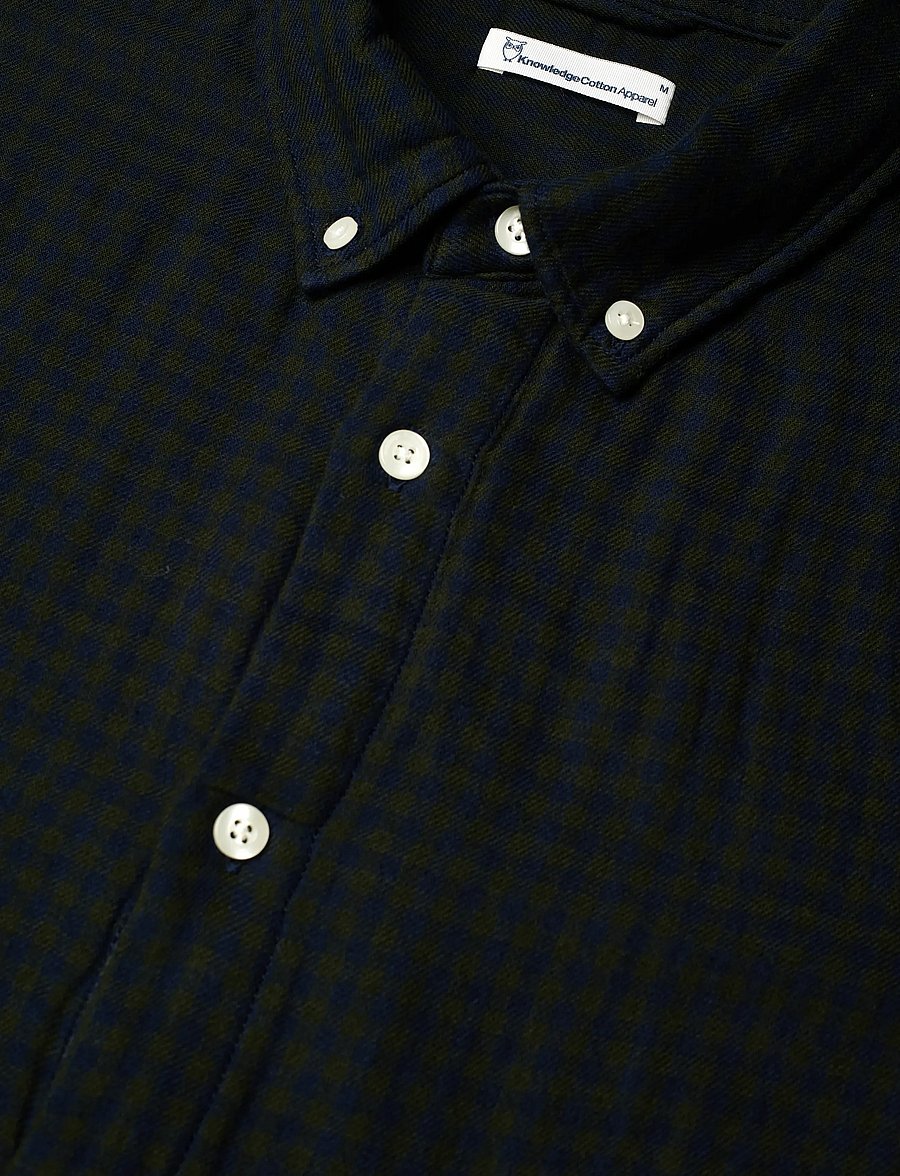Knowledge Cotton Apparel - Organic Cotton Checked Shirt GOTS - karierte hemden - green check - 3
