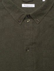 Knowledge Cotton Apparel - Regular fit melangé flannel shirt - - basic overhemden - forrest night - 2