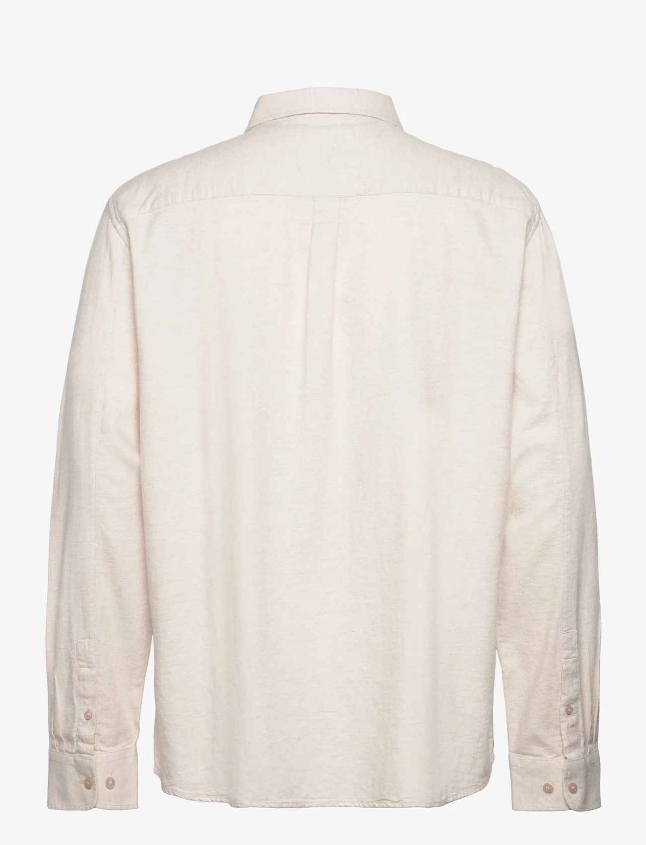 Knowledge Cotton Apparel - Regular fit melangé flannel shirt - - basic-hemden - greige - 1