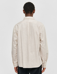 Knowledge Cotton Apparel - Regular fit melangé flannel shirt - - basic shirts - greige - 3