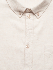 Knowledge Cotton Apparel - Regular fit melangé flannel shirt - - basic skjortor - greige - 5