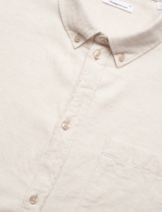 Knowledge Cotton Apparel - Regular fit melangé flannel shirt - - basic overhemden - greige - 6