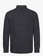 Regular fit melangé flannel shirt - - TOTAL ECLIPSE