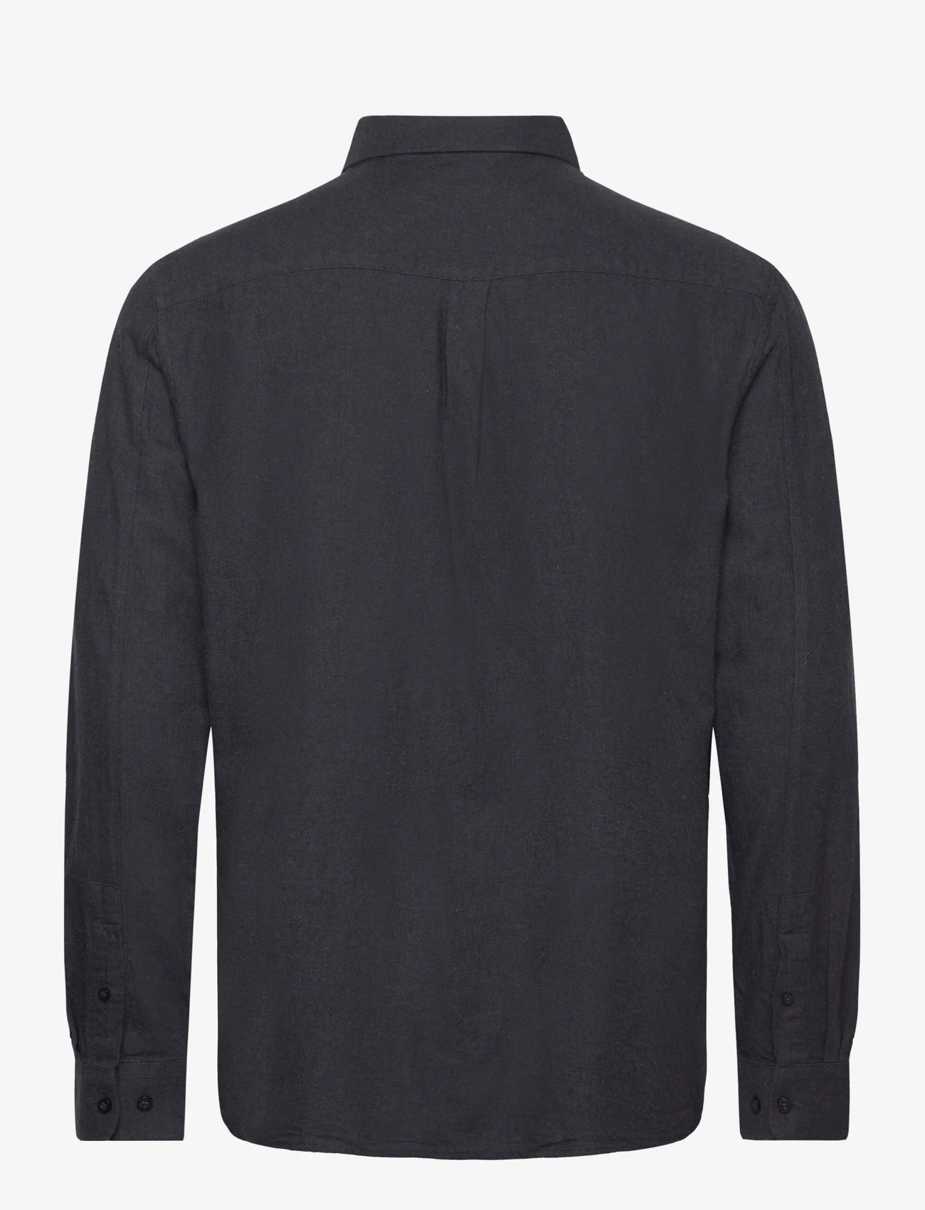 Knowledge Cotton Apparel - Regular fit melangé flannel shirt - - basic-hemden - total eclipse - 1