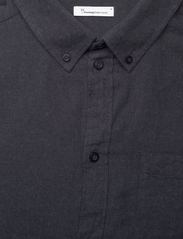 Knowledge Cotton Apparel - Regular fit melangé flannel shirt - - peruskauluspaidat - total eclipse - 5