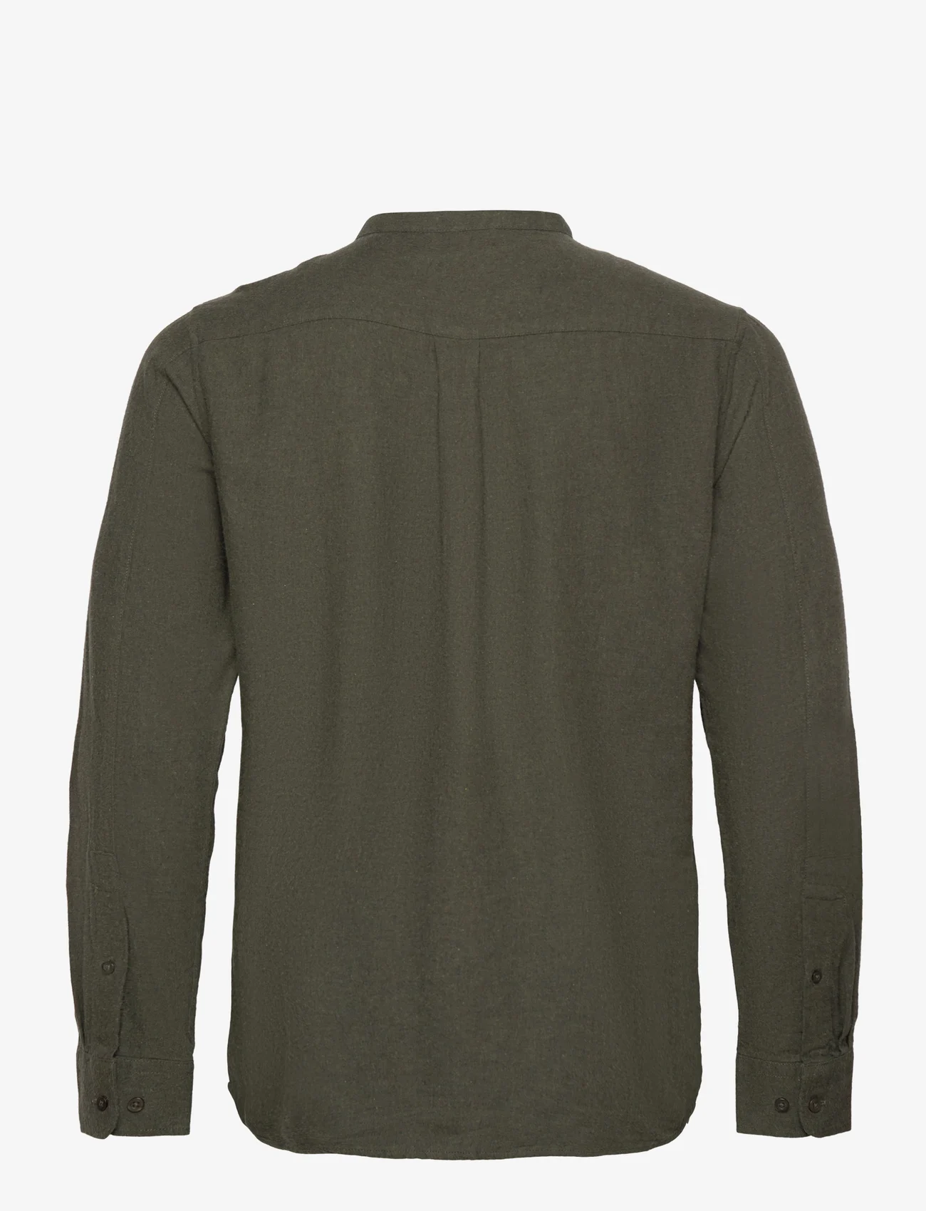Knowledge Cotton Apparel - Regular fit melangé flannel stand c - basic overhemden - forrest night - 1