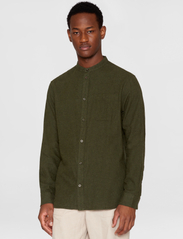 Knowledge Cotton Apparel - Regular fit melangé flannel stand c - basic overhemden - forrest night - 2