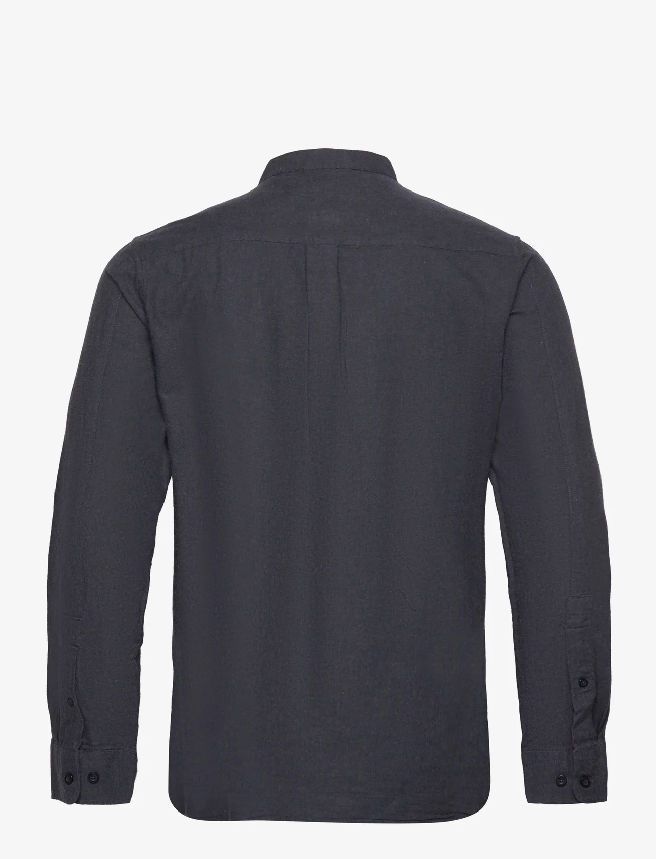 Knowledge Cotton Apparel - Regular fit melangé flannel stand c - basic overhemden - total eclipse - 1