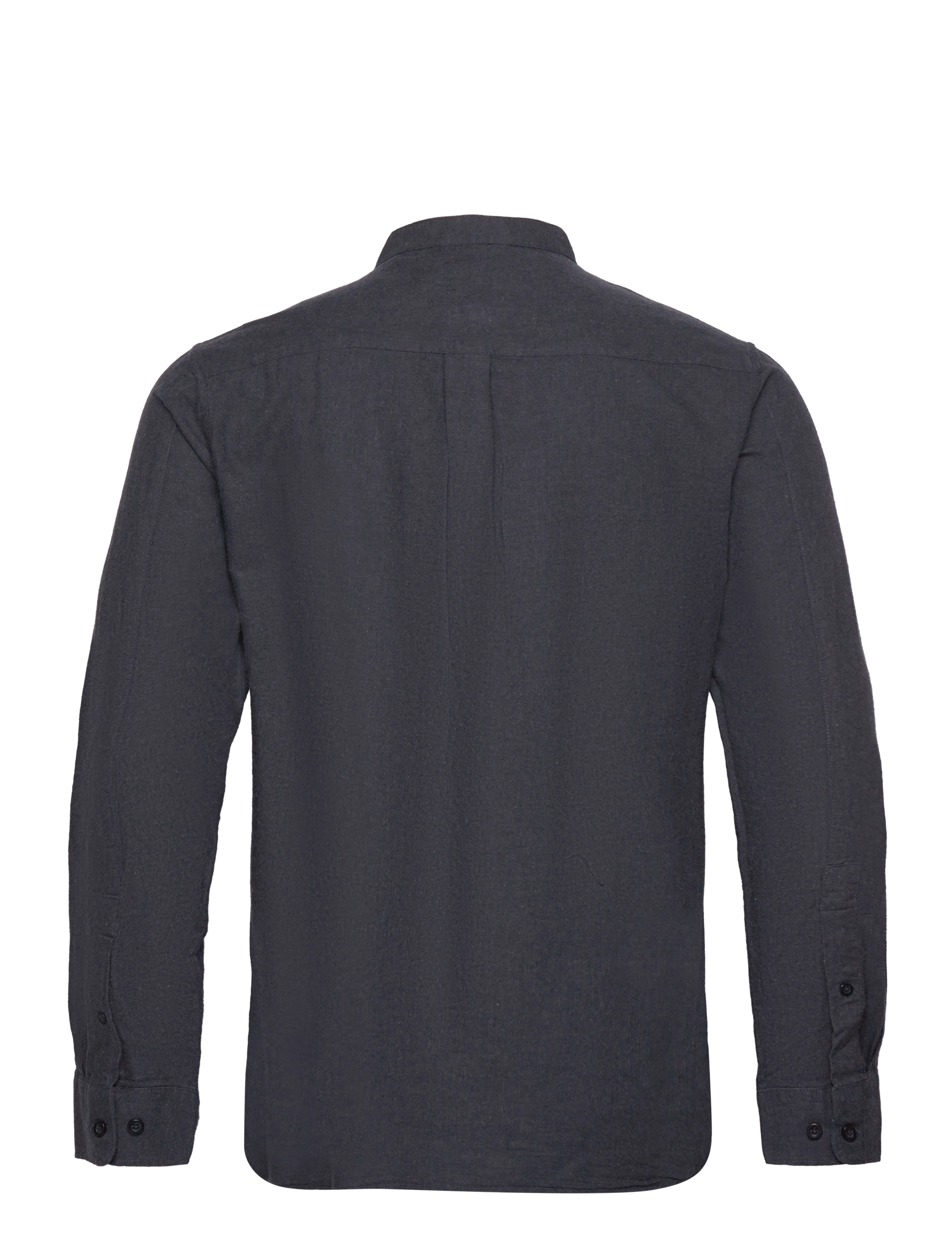 Knowledge Cotton Apparel - Regular fit melangé flannel stand c - total eclipse - 1
