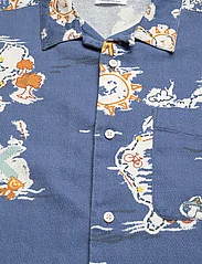 Knowledge Cotton Apparel - Box short sleeve AOP shirt - GOTS/V - kortermede t-skjorter - blue aop - 5