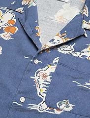 Knowledge Cotton Apparel - Box short sleeve AOP shirt - GOTS/V - krekli ar īsām piedurknēm - blue aop - 6