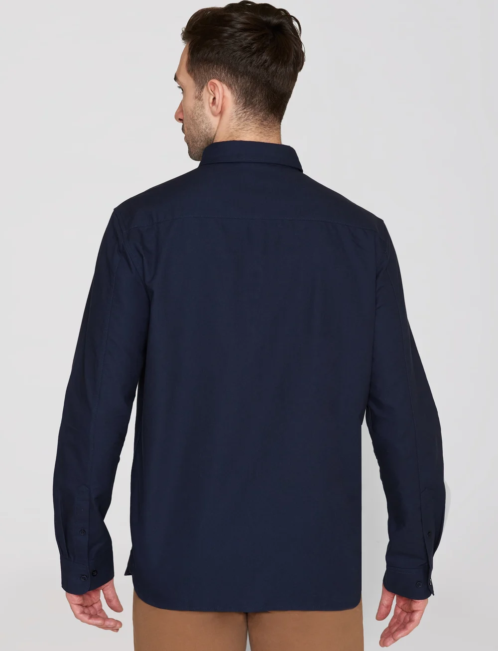 Knowledge Cotton Apparel - Harald Small owl oxford regular fit - oxford shirts - total eclipse - 3