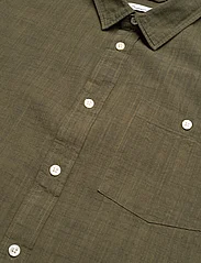 Knowledge Cotton Apparel - Regular linen look short sleeve shi - kortärmade t-shirts - burned olive - 3