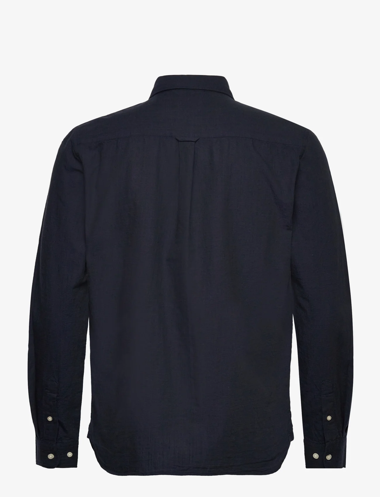 Knowledge Cotton Apparel - Regular linen look shirt GOTS/Vegan - casual overhemden - total eclipse - 1