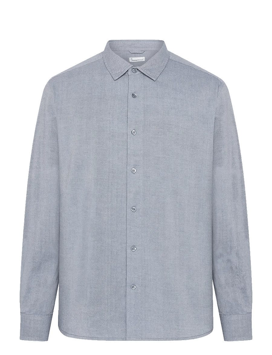 Knowledge Cotton Apparel - Dune light twill shirt - vintage indigo - 1