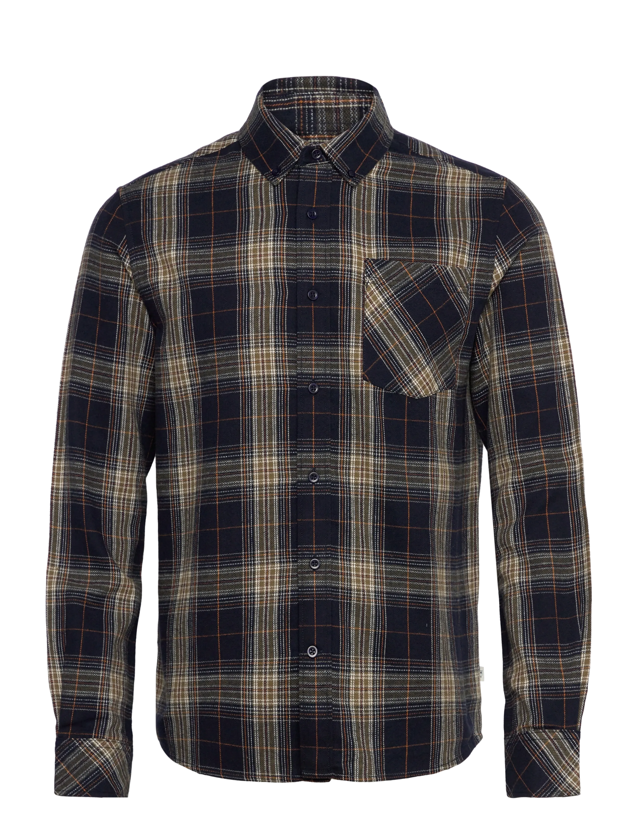 Knowledge Cotton Apparel Dune Regular Check Flannel Shirt, S, Multi/patterned, Shirts > Checkered Shirt, Herre