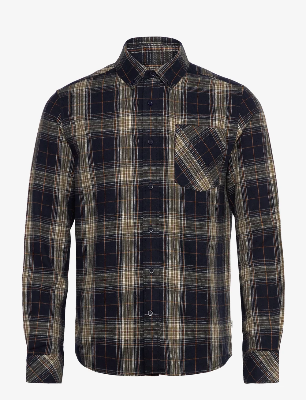Knowledge Cotton Apparel - Dune regular check flannel shirt - flanell-hemden - blue check - 0