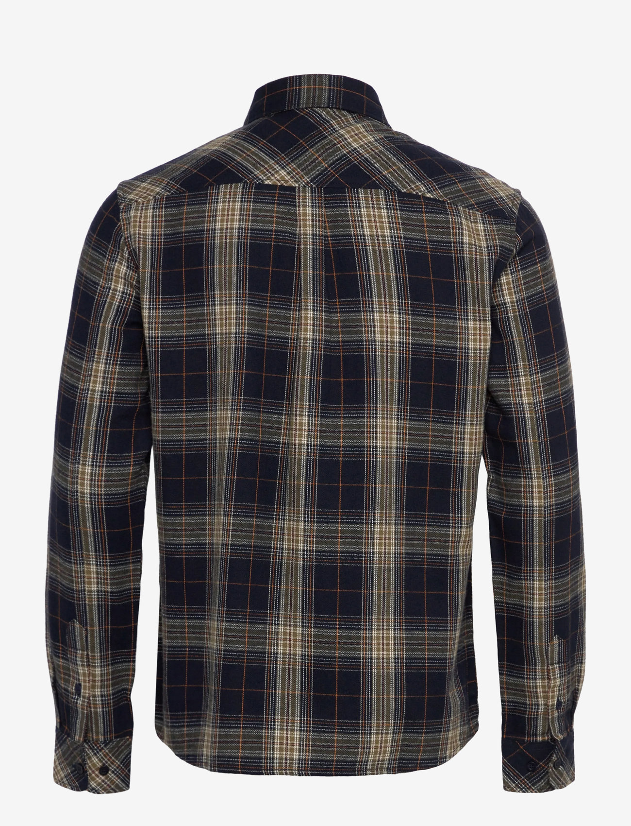 Knowledge Cotton Apparel - Dune regular check flannel shirt - flanellskjortor - blue check - 1
