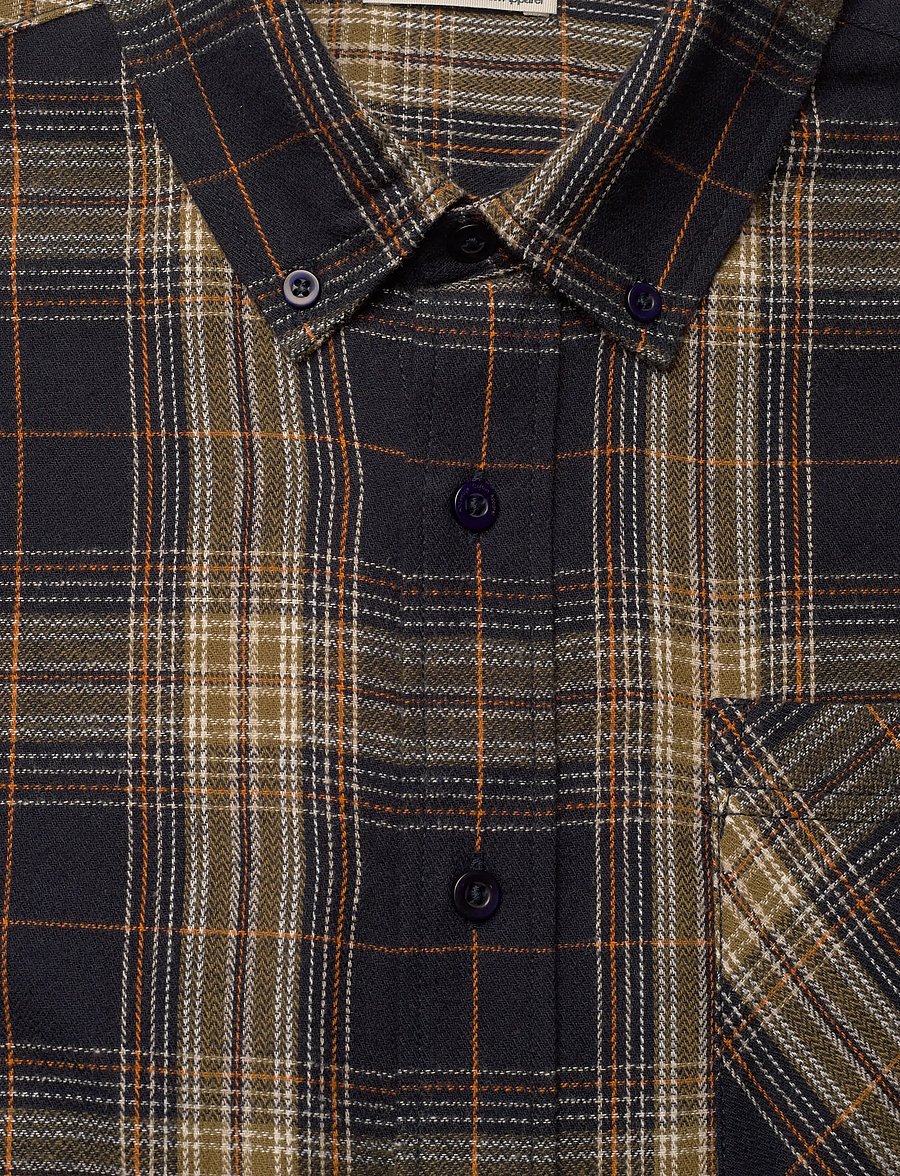 Knowledge Cotton Apparel - Dune regular check flannel shirt - flanellipaidat - blue check - 2