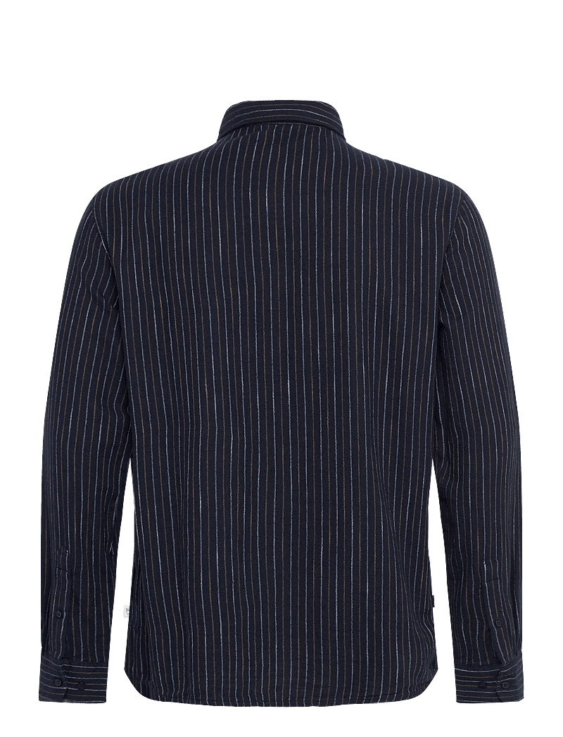 Knowledge Cotton Apparel - Organic Cotton Striped Shirt GOTS - shop by occasion - blue stripe - 1