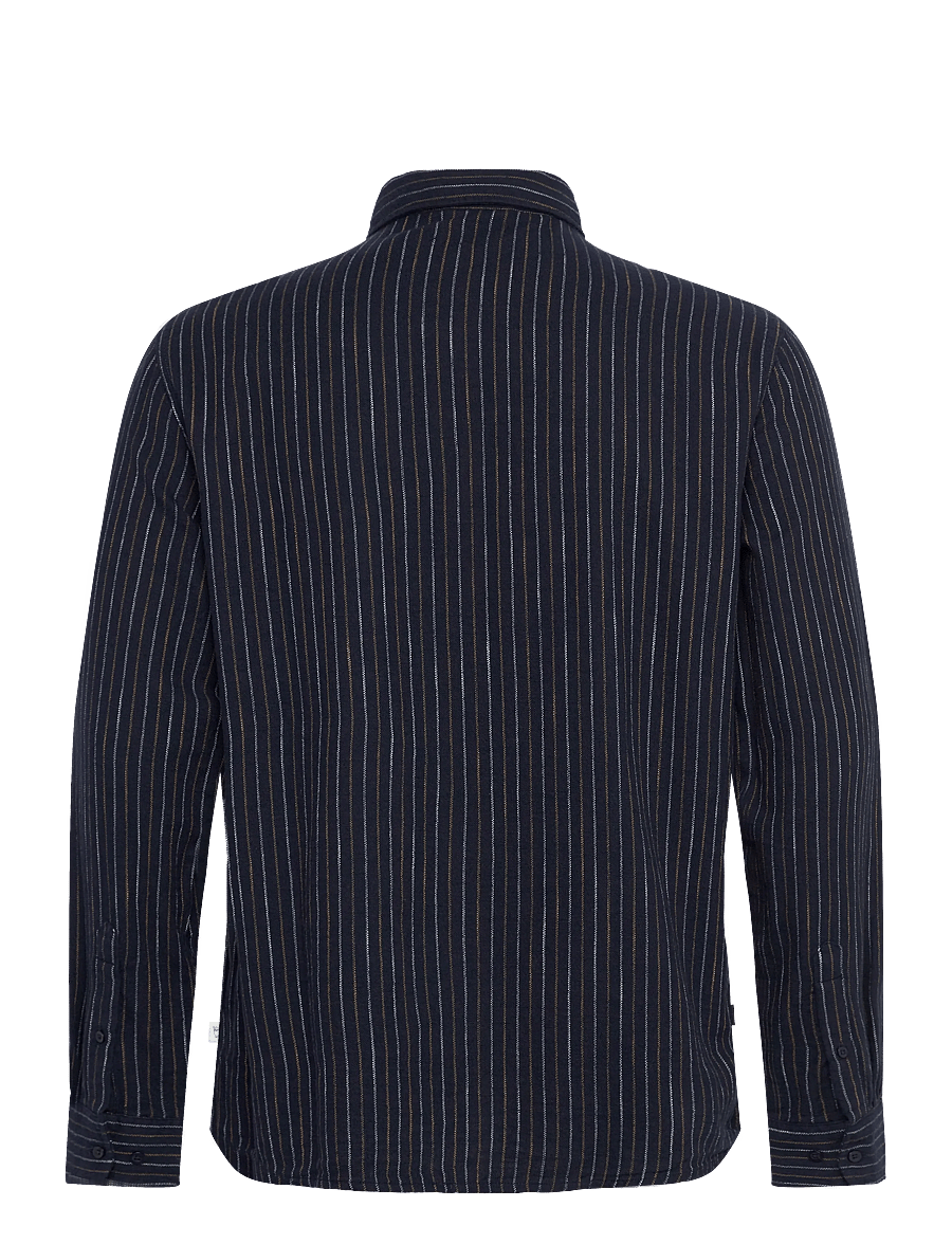 Knowledge Cotton Apparel - Organic Cotton Striped Shirt GOTS - triibulised särgid - blue stripe - 1