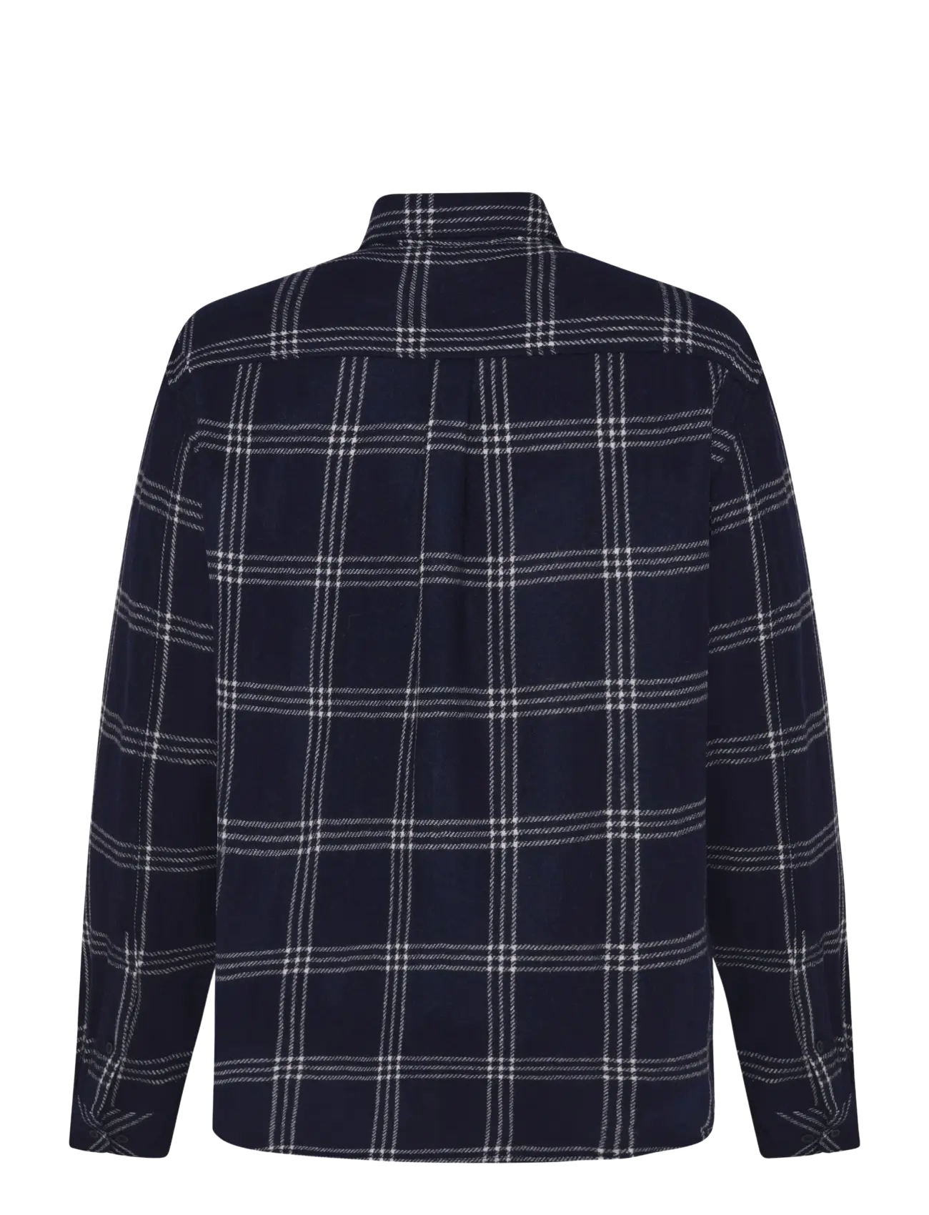 Knowledge Cotton Apparel - Merino Wool Checked Shirt RWS - blue check - 1