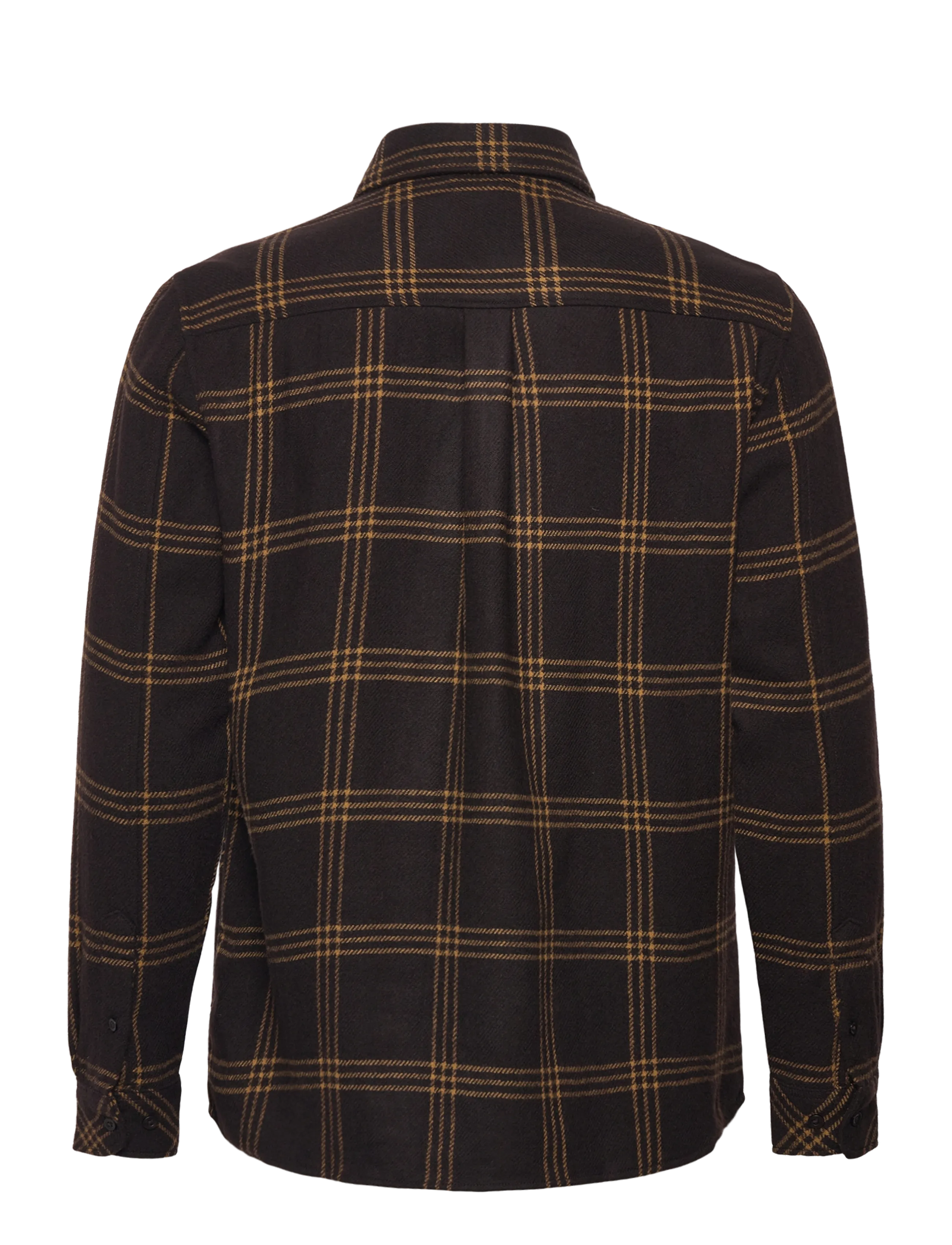 Knowledge Cotton Apparel - Merino Wool Checked Shirt RWS - brown check - 1