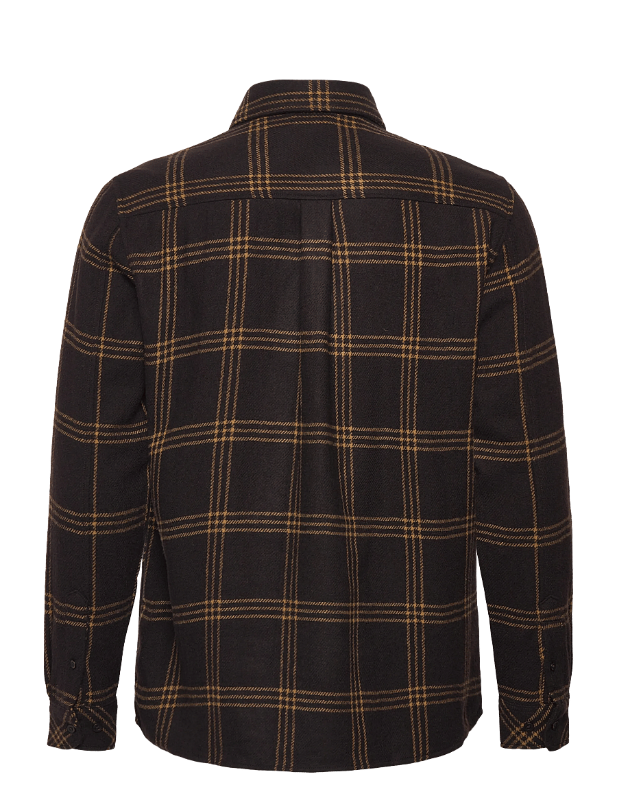 Knowledge Cotton Apparel - Merino Wool Checked Shirt RWS - brown check - 1