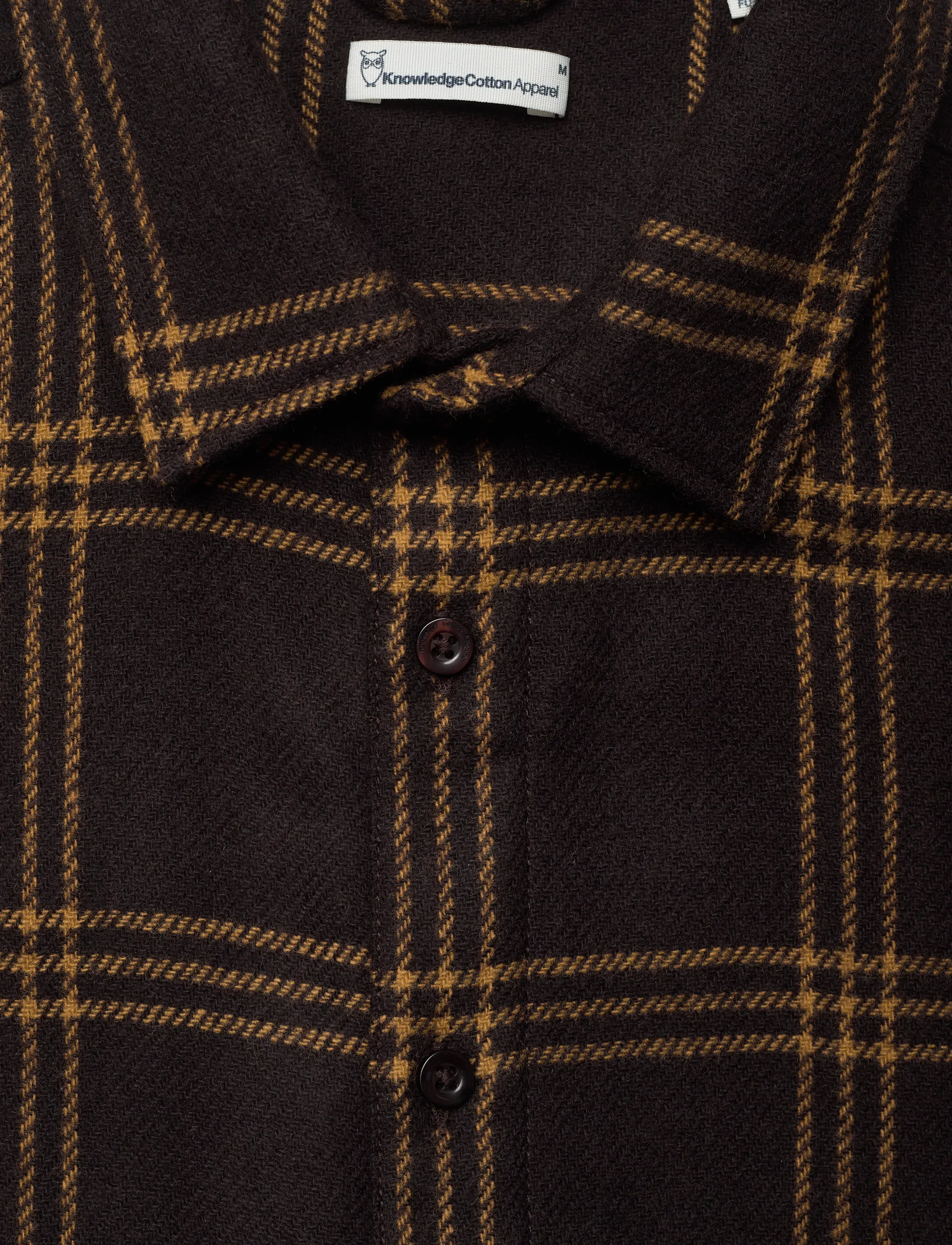 Knowledge Cotton Apparel - Merino Wool Checked Shirt RWS - brown check - 2