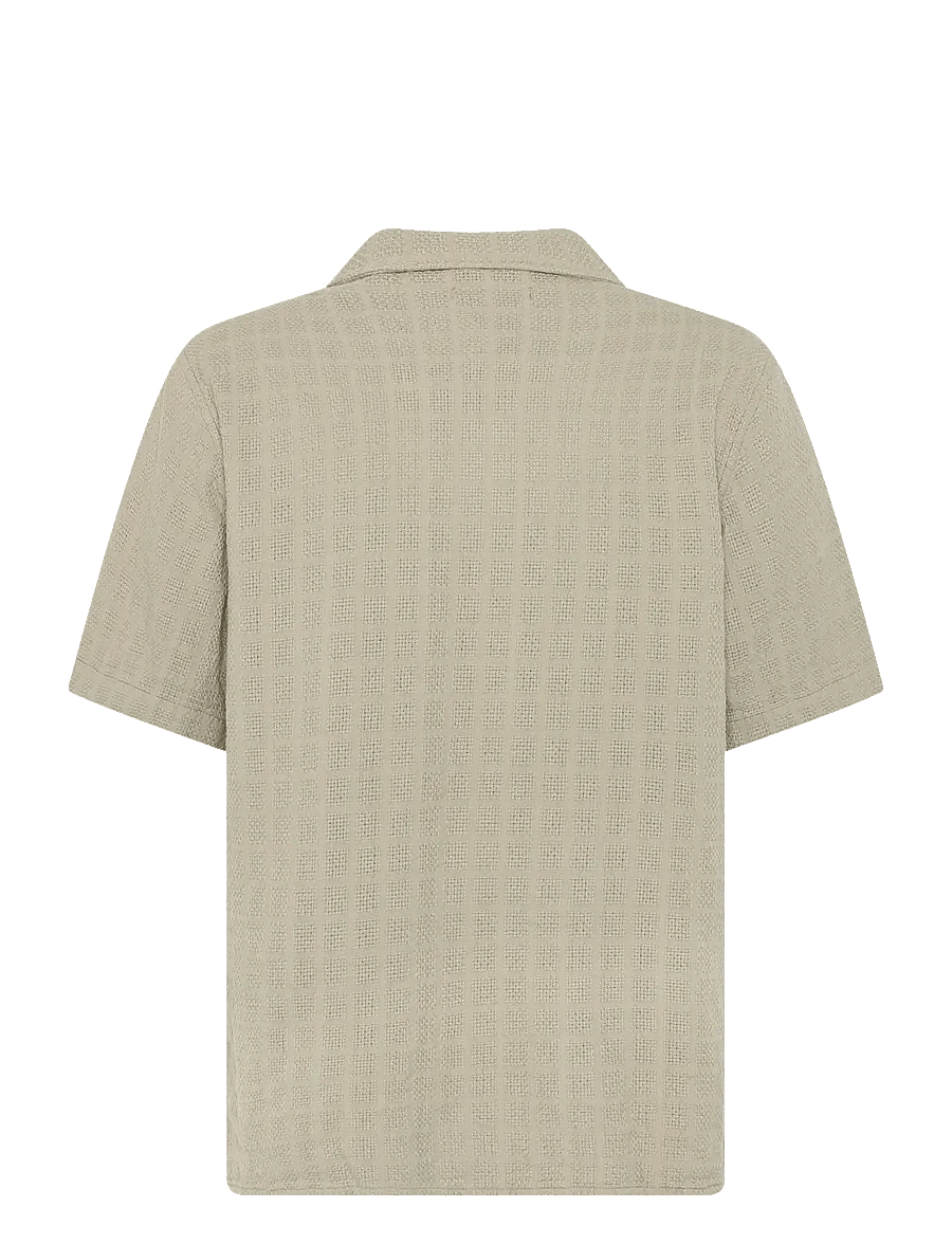 Knowledge Cotton Apparel - Structure short sleeve shirt - kortärmade skjortor - twill - 1
