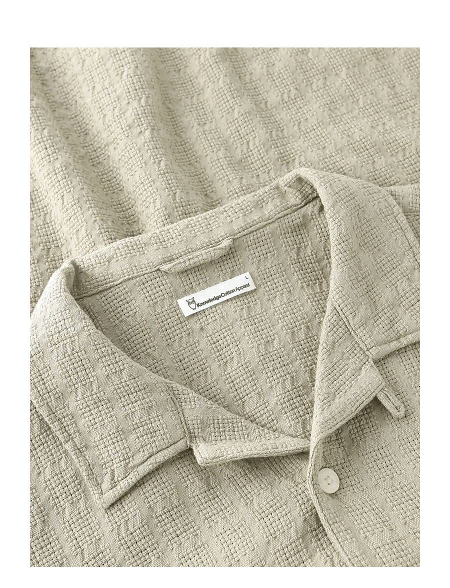 Knowledge Cotton Apparel - Structure short sleeve shirt - kortärmade skjortor - twill - 2