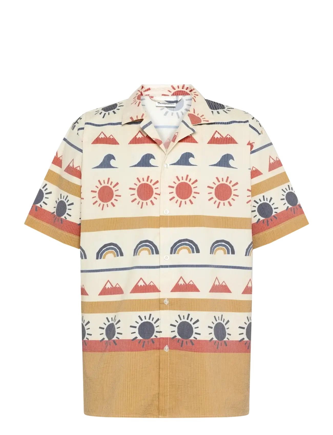 Knowledge Cotton Apparel Relaxed print short sleeve shirt - Kläder - MULTI COLOR AOP / multi
