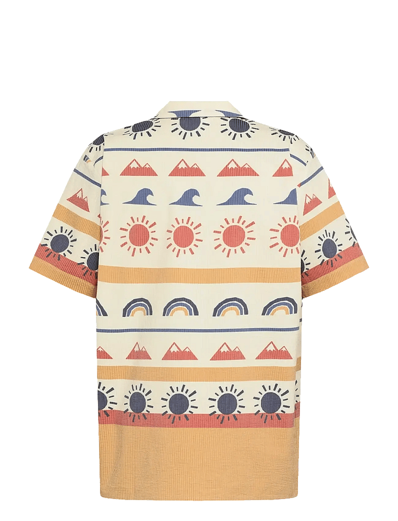 Knowledge Cotton Apparel - Relaxed print short sleeve shirt - mustriga särgid - multi color aop - 2