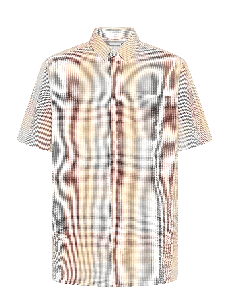 Knowledge Cotton Apparel - Relaxed seersucker short sleeve shi - kurzarmhemden - multi check - 1