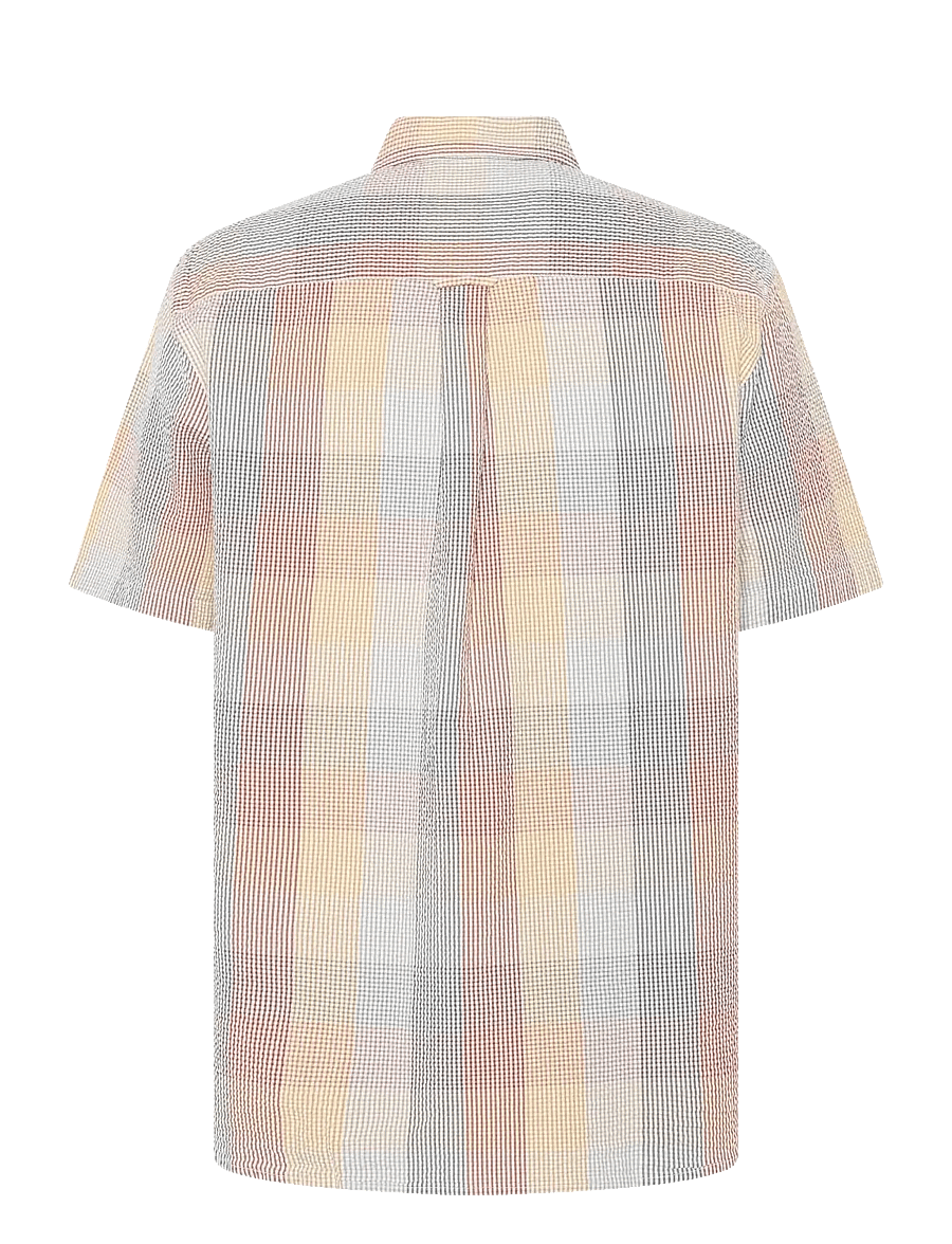 Knowledge Cotton Apparel - Relaxed seersucker short sleeve shi - lühikeste varrukatega särgid - multi check - 2
